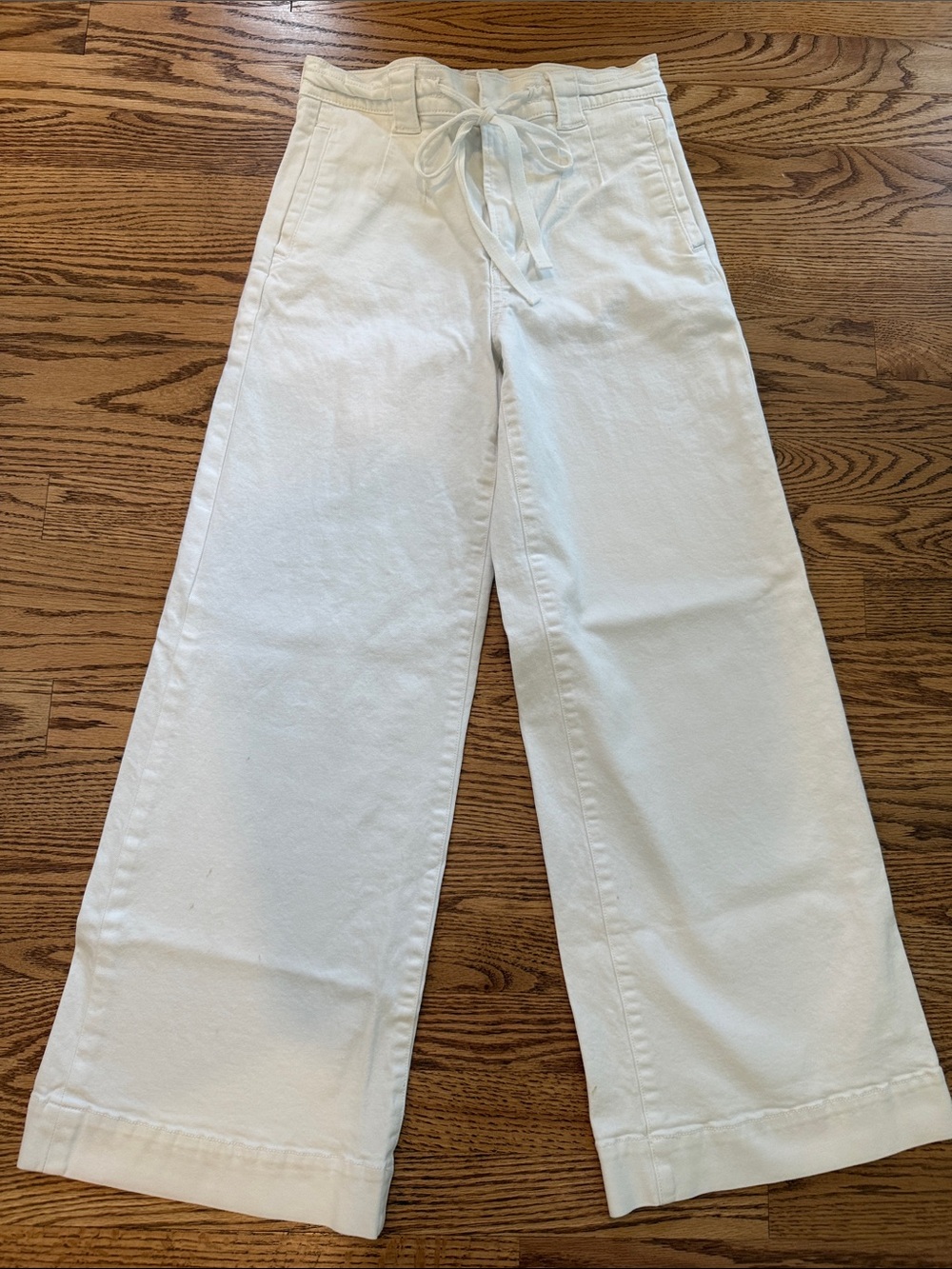 Joe's Jeans White High-Rise Wide Leg Pants